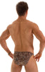 Fitted Bikini Bathing Suit in Super ThinSKINZ Cheeta, Front View; Fitted Bikini Bathing Suit in Super ThinSKINZ Cheeta, Rear View; Fitted Bikini Bathing Suit in