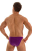 Fitted Bikini Bathing Suit in ThinSKINZ Grape, Front View; Fitted Bikini Bathing Suit in ThinSKINZ Grape, Rear View; Fitted Bikini Bathing Suit in ThinSKINZ Gra