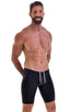 Swim-Dive Competition Watersports Shorts in Black, Front View; Swim-Dive Competition Watersports Shorts in Black, Rear View; Swim-Dive Competition Watersports S