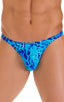 T Back Thong Swimsuit in New World Blue, Front View; T Back Thong Swimsuit in New World Blue, Rear View; T Back Thong Swimsuit in New World Blue 4; T Back Thong
