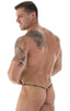 Roman G String Swim Thong in Camo, Front View; Roman G String Swim Thong in Camo, Rear View; Special Order Notice; Roman G String Swim Thong in Camo Fabric
