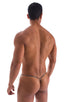 mens sexy g string swimsuit micro thong skinz swimwear in sheer Cheeta; Roman G String Swim Thong in Super ThinSKINZ Cheeta, Rear View; Roman G String Swim Thon