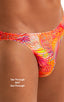 mens bikini swimsuit brief international male swimwear speedo by skinz swimwear in Tan Through Orange Jungle; Bikini Brief Swimsuit in Tan Through Orange Jungle