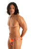 mens bikini swimsuit brief international male swimwear speedo by skinz swimwear in Tan Through Orange Jungle; Bikini Brief Swimsuit in Tan Through Orange Jungle