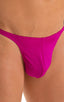 T Back Thong Swimsuit in Magenta, Front View; T Back Thong Swimsuit in Magenta, Rear View; T Back Thong Swimsuit in Magenta, Front Alternative; Special Order No