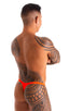 Mens Micro Pouch Swimsuit Thong  in Blazing Orange 1; Mens Micro Pouch Swimsuit Thong  in Blazing Orange 2; Mens Micro Pouch Swimsuit Thong  in Blazing Orange 3