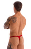 mens swimwear classic t back thong swimsuit in Ruby Red; T Back Thong Swimsuit in Ruby Red 2; T Back Thong Swimsuit in Ruby Red 3; T Back Thong Swimsuit in Ruby