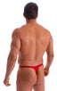 mens swimwear classic t back thong swimsuit in Ruby Red; T Back Thong Swimsuit in Ruby Red 2; T Back Thong Swimsuit in Ruby Red 3; T Back Thong Swimsuit in Ruby