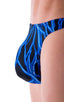 Comfort Pouch - Bulge Enhancing - Half Back Bikini in Laser Blue Lightning, Front View; Comfort Pouch - Bulge Enhancing - Half Back Bikini in Laser Blue Lightni