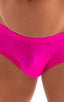 pouch enhanced micro square cut swim trunks in Fuchsia 1; Pouch Enhanced Micro Square Cut Swim Trunks in Fuchsia 2; Pouch Enhanced Micro Square Cut Swim Trunks 