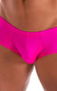 pouch enhanced micro square cut swim trunks in Fuchsia 1; Pouch Enhanced Micro Square Cut Swim Trunks in Fuchsia 2; Pouch Enhanced Micro Square Cut Swim Trunks 