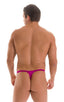 Quick Release Thong - Bravura Pouch in Magenta, Front View; Quick Release Thong - Bravura Pouch in Magenta, Rear View; Quick Release Thong - Bravura Pouch in Ma