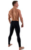 Mens Low Rise Leggings Tights in Black, Front View; Mens Low Rise Leggings Tights in Black, Rear View; Mens Low Rise Leggings Tights in Black 4; Special Order N