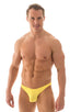 Comfort Pouch - Bulge Enhancing - Half Back Bikini in Semi Sheer ThinSkinz Neon Coral 1; Comfort Pouch - Bulge Enhancing - Half Back Bikini in Semi Sheer ThinSk