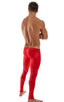 Mens SUPER Low Leggings in Wet Look Red, Front View; Mens SUPER Low Leggings in Wet Look Red, Rear View; Special Order Notice; Mens SUPER Low Leggings in Wet Lo