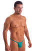 mens micro g string thong swimsuit bikini in skinz swimwear in Deep Jade; G String Swimsuit - Adjustable Pouch in Deep Jade 2; G String Swimsuit - Adjustable Po