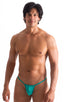 mens micro g string thong swimsuit bikini in skinz swimwear in Deep Jade; G String Swimsuit - Adjustable Pouch in Deep Jade 2; G String Swimsuit - Adjustable Po