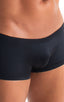 mens swimwear square cut boxer style swimsuit in Black; Extreme Low Square Cut Swim Trunks in Black tricot-nylon-lycra 2; Extreme Low Square Cut Swim Trunks in 