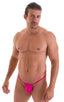 mens micro g string thong swimsuit bikini in skinz swimwear in barbie hot pink Fuchsia; G String Swimsuit - Adjustable Pouch in Fuchsia 2; G String Swimsuit - A
