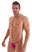 mens micro g string thong swimsuit bikini in skinz swimwear in barbie hot pink Fuchsia; G String Swimsuit - Adjustable Pouch in Fuchsia 2; G String Swimsuit - A