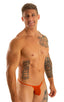 M55 - Mens Stuffit Pouch G String Swimsuit - Solid Sheer Semi Sheer