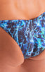 mens micro bikini swimsuit with tiny scrunchie butt skinz swimwear in sheer Dark Water 1; Mens Micro Pouch Puckered Back Swimsuit  in Super ThinSKINZ Dark Water