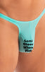 Mens Thong Swimsuit - Bravura Pouch in ThinSKINZ Mint 1; Mens Thong Swimsuit - Bravura Pouch in ThinSKINZ Mint 2; Mens Thong Swimsuit - Bravura Pouch in ThinSKI