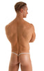 mens tiny sheer white g string thong swimsuit by skinz swimwear; Stuffit Pouch G String Swimsuit in Super ThinSKINZ White 2; Stuffit Pouch G String Swimsuit in 