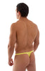 Mens Thong Swimsuit - Bravura Pouch in ThinSkinz Buttercup 1; Mens Thong Swimsuit - Bravura Pouch in ThinSkinz Buttercup 2; Mens Thong Swimsuit - Bravura Pouch 