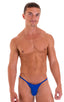 mens imperial blue micro pouch swimsuit half back bikini skinz swimwear; Stuffit Pouch Half Back Tanning Swimsuit in Imperial Blue 2; Stuffit Pouch Half Back Ta