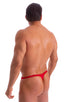 best seller mens swimwear classic t back thong swimsuit in Ruby Red; Mens Thong Swimsuit - Bravura Pouch in Ruby Red 2; Mens Thong Swimsuit - Bravura Pouch in R