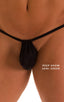 mens micro g string thong swimsuit bikini in skinz swimwear sheer Black Peep Show; G String Swimsuit - Adjustable Pouch in Black Peep Show with Black Strings, 