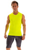 Sleeveless Lycra Muscle Tee in Chartreuse, Front Alternative; Sleeveless Lycra Muscle Tee in Chartreuse, Rear Alternative; Sleeveless Lycra Muscle Tee in Chartr