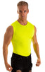 Sleeveless Lycra Muscle Tee in Chartreuse, Front Alternative; Sleeveless Lycra Muscle Tee in Chartreuse, Rear Alternative; Sleeveless Lycra Muscle Tee in Chartr
