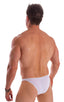 mens seamless skimpy bikini swimsuit half back skinz swimwear in Semi Sheer Super ThinSkinz White; Mens Seamless Skimpy Bikini Swimsuit in Semi Sheer Super Thin