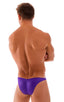 mens sexy bikini fitted pouch scrunchie rear in imperial purple; Fitted Pouch Puckered Back Bikini in Imperial Purple 2; Posing Suit - Fitted Pouch - Puckered B