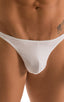 mens swimwear classic t back thong swimsuit in sheer White; T Back Thong Swimsuit in Super ThinSKINZ White, Rear View; T Back Thong Swimsuit in Super ThinSKINZ 