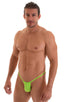 Roman G String Swim Thong in ThinSKINZ Neon Lime, Front View; Roman G String Swim Thong in ThinSKINZ Neon Lime, Rear View; Roman G String Swim Thong in ThinSKIN