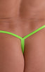 Roman G String Swim Thong in ThinSKINZ Neon Lime, Front View; Roman G String Swim Thong in ThinSKINZ Neon Lime, Rear View; Roman G String Swim Thong in ThinSKIN