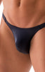 mens sexy half back bikini rio swimsuit skinz swimwear in Wet Look Black; Rio Tanning Bikini Swimsuit in Wet Look Black, Rear View; Rio Tanning Bikini Swimsuit 