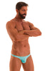 Tanga Cheekini Bikini in Aquamarine, Front View; Tanga Cheekini Bikini in Aquamarine, Rear View; Tanga Cheekini Bikini in Aquamarine, Front Alternative; Tanga C