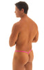 mens micro g string sexy swimsuit bikini in best seller barbie fuchsia pink skinz swimwear; Stuffit Pouch G String Swimsuit in Fuchsia 2; Stuffit Pouch G String