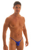 mens micro g string sexy swimsuit bikini in best seller imperial blue skinz swimwear; Stuffit Pouch G String Swimsuit in Imperial Blue 2; Stuffit Pouch G String