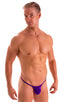 mens micro g string sexy swimsuit bikini in best seller royal purple skinz swimwear; Stuffit Pouch G String Swimsuit in Royal Purple 2; Stuffit Pouch G String S