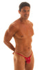 mens micro g string sexy swimsuit bikini in best seller ruby red skinz swimwear; Stuffit Pouch G String Swimsuit in Ruby Red 2; Stuffit Pouch G String Swimsuit 