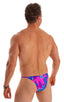 mens super low tiny bikini swimsuit by skinz swimwear in Tahitian Aqua Magenta; Super Low Brazilian Bikini in Tahitian Aqua Magenta 2; Super Low Brazilian Bikin