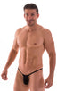mens sexy g string swimsuit micro thong skinz swimwear in sheer Black; Roman G String Swim Thong in Super ThinSKINZ Black, Rear View; Roman G String Swim Thong 