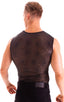 Sleeveless Lycra Muscle Tee in Spiderweb Stretch Mesh 1; Sleeveless Lycra Muscle Tee in Spiderweb Stretch Mesh 2; Sleeveless Lycra Muscle Tee in Spiderweb Stret
