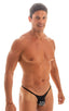 mens micro g string sexy swimsuit bikini in best seller sheer black skinz swimwear; Stuffit Pouch G String Swimsuit in Semi Sheer Black peep show 2; Stuffit Pou