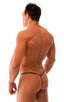 mens swimwear best seller sheer camouflage mesh G string swimsuit; Stuffit Pouch G String Swimsuit in Camo Stretch Mesh, Rear View; Stuffit Pouch G String Swims